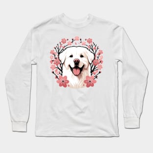 Bolognese Relishes Spring's Cherry Blossoms Splendor Long Sleeve T-Shirt